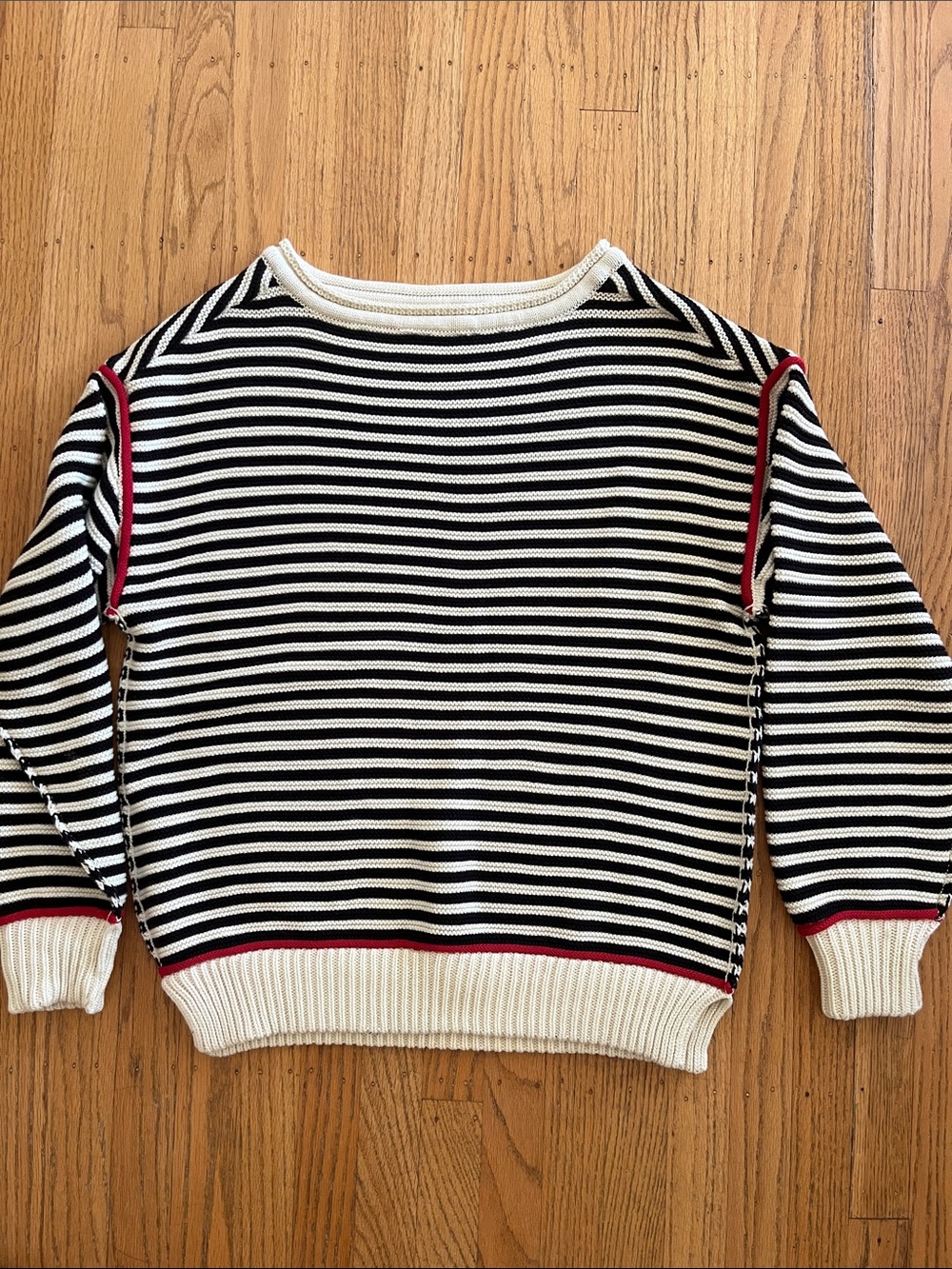 Free People We the Free Asher striped cotton sweater New! Medium